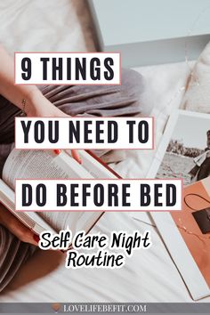 Sleep better with a good self care night routine and you'll awaken refreshed, full of positivity and ready to take on the day. Follow this self care night routine list for a good night's sleep, better productivity and self-improvement. Night Time Self Care Routine, Good Night Routine, Self Care Evening, Spiritual Morning, Candida Diet Recipes