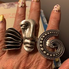 Traditional Healer, Huge Rings, Face Ring, Ring Inspo, Wide Band Ring, Hammered Ring, Cuff Ring, Boho Chic Jewelry, Simple Ring