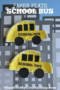 paper plate school bus craft for kids to make