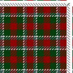 a red and green plaid pattern is shown in two different sizes, with the same color