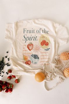 A summer best seller! 🍓 Growing + harvesting the goodness of the Fruit of the Spirit 🫐🍒 Printed on an off-white 100% Comfort Color tee Front: 2 strawberry patch in left corner Back: graphic across the back Jesus Clothes, The Fruit Of The Spirit, Strawberry Patch, Fruit Of The Spirit, Graphic Tee Design, Comfort Colors Tee, Comfort Color, The Fruit, Christian Clothing