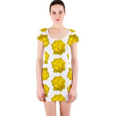 Short+Sleeve+Bodycon+Dress Rose Photo, Rose Photos, Designer Shorts, Rose Pattern, Yellow Roses