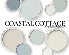 the cover of coastal cottage sherylin williams's new paint color palettes