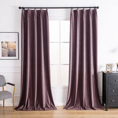 Aushme Luxurious Velvet Bathroom Curtains - ixacurtains Curtains Design, Velvet Room, Perfect Bathroom, Bedroom Curtains, Home Design Plan, Custom Drapes, Darkening Curtains, Pleated Curtains, Velvet Curtains