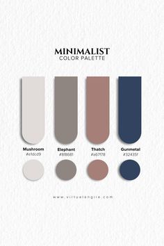 the minimalist color palette with different shades