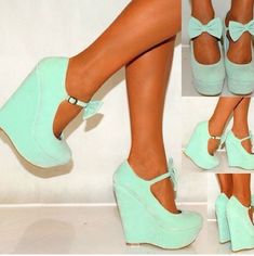 Light Blue Wedding Shoes, Shoe Wedges, Platforms Shoes, Light Blue Wedding, Blue Wedding Shoes, White Wedges, Wedding Shoes Heels, Shoes Heels Wedges