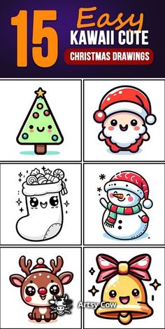 the christmas drawings are easy to draw