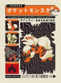 the front cover of pokemon's book, featuring an image of two different types of animals