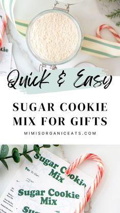 sugar cookie mix for gifts with text overlay