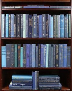 a book shelf filled with lots of books