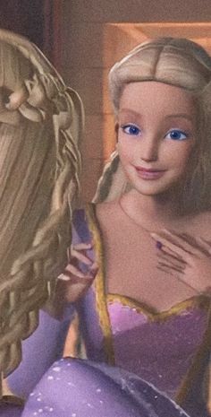 Barbie Animation Wallpaper, Barbie Films Aesthetic, Barbie As Rapunzel Wallpaper, Barbie As Rapunzel Aesthetic, Barbie Cartoon Princesses, Barbie Rapunzel Wallpaper, Barbie Movies Aesthetic Wallpaper, Barbie Cartoon Wallpapers, Barbie 2000s Aesthetic