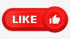 a red like button with the word like on it