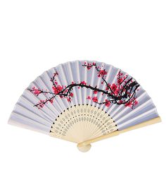 PRICES MAY VARY. 🌸Sakura design silk folding fans, each fan is handmade from silk and bamboo, with a finely carved balsa wood folding rib structure, and an overhanging white silk fan with a traditional pink and black cherry tree branch design.

 🌸Size: folded about 8.2 x 1 x 0.4 inches/20.8cm*2.5cm*1.cm, opened about 8.2 x 14.6 inches/20.8cm*37cm, compact and small when folded, can bring you in the hot summer when opened cool

 🌸The exquisite sakura design silk hand fan creates a romantic app Diy Wedding Fans, Black Cherry Tree, Party Favors Diy, Fan Wedding Favors, Fan Favors, Hand Fans For Wedding, Cherry Blossom Wedding, Folding Hand Fan, Diy Party Favors