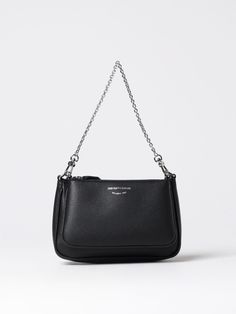 Find EMPORIO ARMANI Handbag on Editorialist. The Emporio Armani handbag features a metal chain strap and a logo. It can be worn on the shoulder or crossbody. Random Wishlist, Armani Collection, Emporio Armani Women, Italian Fashion Designers, Medium Tote, Print Tote, Black Handbags, Italian Fashion, Woman Colour