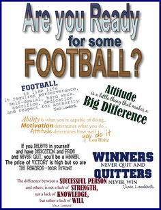 a poster with the words are you ready for some football?