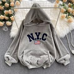 New, fleece hoodie, loose, fluffy coat topMaterial:blendedColor:gray,black,navy blue,white,brown,redStyle:casualFeatures:looseSize(CM):free 1inch=2.54cmlength:70,sleeve:43,bust:120,waist:120&ltp&gtAll items will arrive in about 20-25 business days, if you have an emergency, please contact us to upgrade logistics.</p>&ltbr/>&ltp&gtNeed to add 16 dollars fast shipping(Arrive in 10-14 days).</p>&ltbr/> Comfy Hoodie With Soft Texture For Fall, Comfy Soft Texture Hoodie For Fall, Cozy Gray Fleece Sweatshirt, Super Soft Hooded Sweatshirt For Fall, Super Soft Hooded Outerwear For Fall, Cozy Winter Outerwear With Letter Print, Cozy Fit Hoodie With Letter Print, Comfy Hooded Sweatshirt With Soft Texture, Cozy Long Sleeve Hoodie With Letter Print