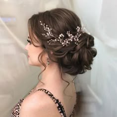 Wedding Hair Some Up Some Down, Up Hairstyles For Weddings, Wedding Hairstyles For Bridesmaids Updo, Prom Hair Updo Elegant, Hair For Wedding, Hairstyles For Weddings, Long Hair Vine, Wedding Hairstyle Ideas, Pearl Hair Piece