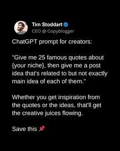 a text message from tim stoddart about the idea of creating an instagram