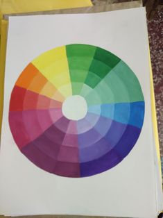 the color wheel is being used to create an art project