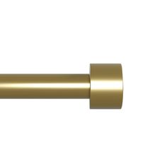 a close up view of a gold colored curtain rod on a white background with clippings