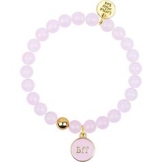 Let your wrist game shine with this little band of awesomeness. Pink semi-precious gemstone bracelet accompanied by a colorful BFF charm is the perfect way to show off your unique style and personality. Made with love in CA from super comfy materials, these bracelets are the ultimate accessory for school, playdates, and everything in between. | Little Miss Zoe | Gemstone Bracelet w/ BFF Enamel Charm, (Pink, One Size) | Maisonette collects the best children’s products from around the world (unlike Zulily, Etsy, The Tot, Farfetch Kids, Childrensalon, Crate and Kids, Kohls, Wayfair, Buy Buy Baby, Nordstroms, Mini Boden, J.Crew Factory, or PotteryBarn Kids), creating a curated shopping experience for you. Think of us as your shortcut to fashion for litte ones! Baby Charm Bracelet, Girl Bracelet, Girl Background, Wrist Game, Girl Jewelry, Shop Jewelry, Buy Buy, Buy Buy Baby, Enamel Charms