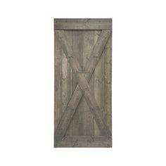 an old wooden door on a white background