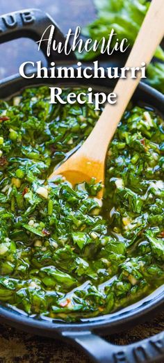 This chimichurri recipe is so fresh and vibrant. It is excellent as a topping for Grilled Steak, chicken, vegetables, and just about anything. Chimichurri Salsa, Argentinian Chimichurri, Cilantro Chimichurri, Chimichurri Steak, Chimichurri Sauce Recipe, Sauces Recipes, Chimichurri Recipe, Marinade Sauce, Chimichurri Sauce