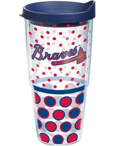 the atlanta braves polka dot tumbler cup