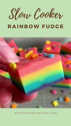 Slow Cooker Rainbow Fudge