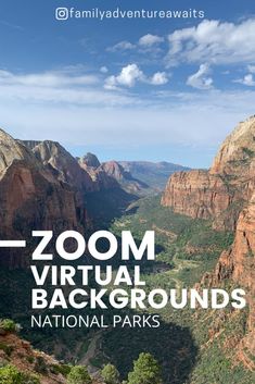 the poster for the 2 - day itinerary at zion national park in arizona