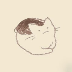 a drawing of a cat that is drawn on the side of a white paper sheet