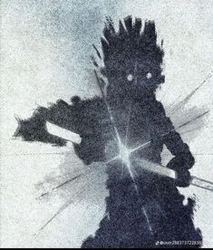 the silhouette of a person holding skis is shown in black and white with an abstract background