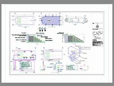 a blueprint drawing of a bathtub and shower in various stages of being built