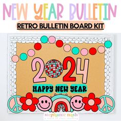 a happy new year bulletin board kit for children