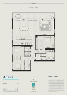 an apartment floor plan with two bedroom and one bathroom in the same room, as well as