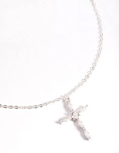 Silver Classic Diamante Cross Necklace - Lovisa Lovisa Jewellery, Jewellery Sets, Affordable Gifts, Favorite Rings, Memorable Gifts, Festive Season, Necklace Designs, Ring Necklace, Festival Season