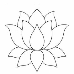 the outline of a lotus flower on a white background