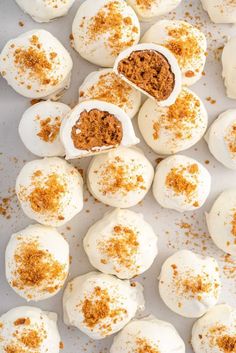 deviled eggs with cinnamon crumbs on top