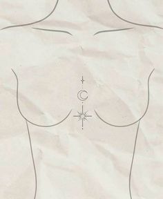 the outline of a woman's torso and breast