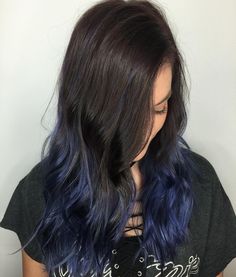 cool 45 Stunning Looks With Blue Ombre Hair - Wearing Oceanic Hues On Your Tresses Indigo Hair Color, Hairstyling Tips, Indigo Hair, Brown Ombre Hair Color, Ombre Hair Color Ideas, Future Hairstyles, Dark Ombre