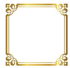 a gold frame with an ornate design on the bottom, and a white back ground