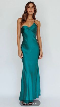 Dark Green Maxi Dresses, One Shoulder Wedding Guest Dress, Aquamarine Prom Dress, Long Semi Formal Dresses, Green Formal Dress Long, Blue Green Prom Dress, Dark Turquoise Dress, Prom Dresses One Shoulder, Simple Maxi Dress