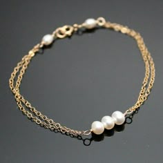 Gold Infinity Bracelet, Gold Pearl Bracelet, Simple Pearl, Bracelet Pearl, Bracelet Simple, Freshwater Pearl Bracelet, Bridesmaid Bracelet, Handmade Wire Jewelry, Diy Schmuck