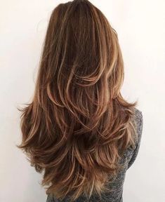 Brunette Ombre, Long Shag Haircut, Layered Hairstyles, Haircut Styles, Short Hairstyle, Haircut For Thick Hair