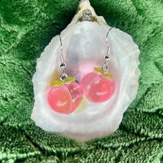 You're a peach. Cute, dangly peach earrings. Youre A Peach, Peach Earrings, Character Ideas, Cowgirl Boots, Cute Earrings, Random Stuff, Pink White, Jewelry Earrings Dangle, Etsy Earrings