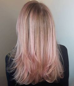 Balayage Hair Rose, Blond Rose, Gold Balayage, Blonde Pink, Blond Ombre, Hair Color Rose Gold