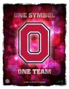 a poster with the word one symbol on it