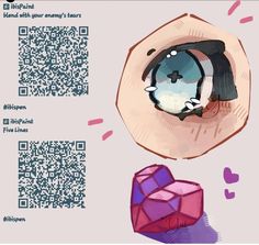 a qr - code with an image of a person's eye looking through it