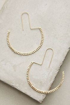 Half Moon Hoop Earrings Selected Jewellery by @StyleEntre Forever Rings, Half Moon, Delicate Bracelet, Druzy, Sliders, Beautiful Jewelry