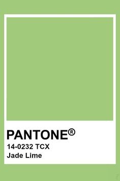 pantone's jade lime green color is shown